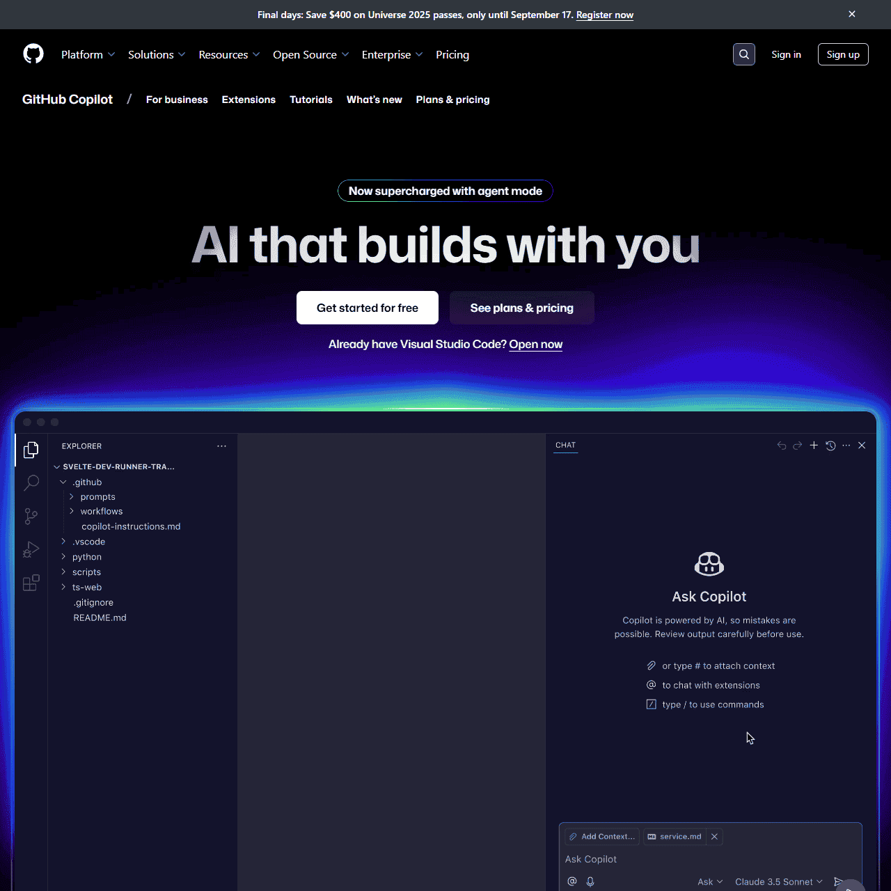 GitHub Copilot · Your AI pair programmer · GitHub
