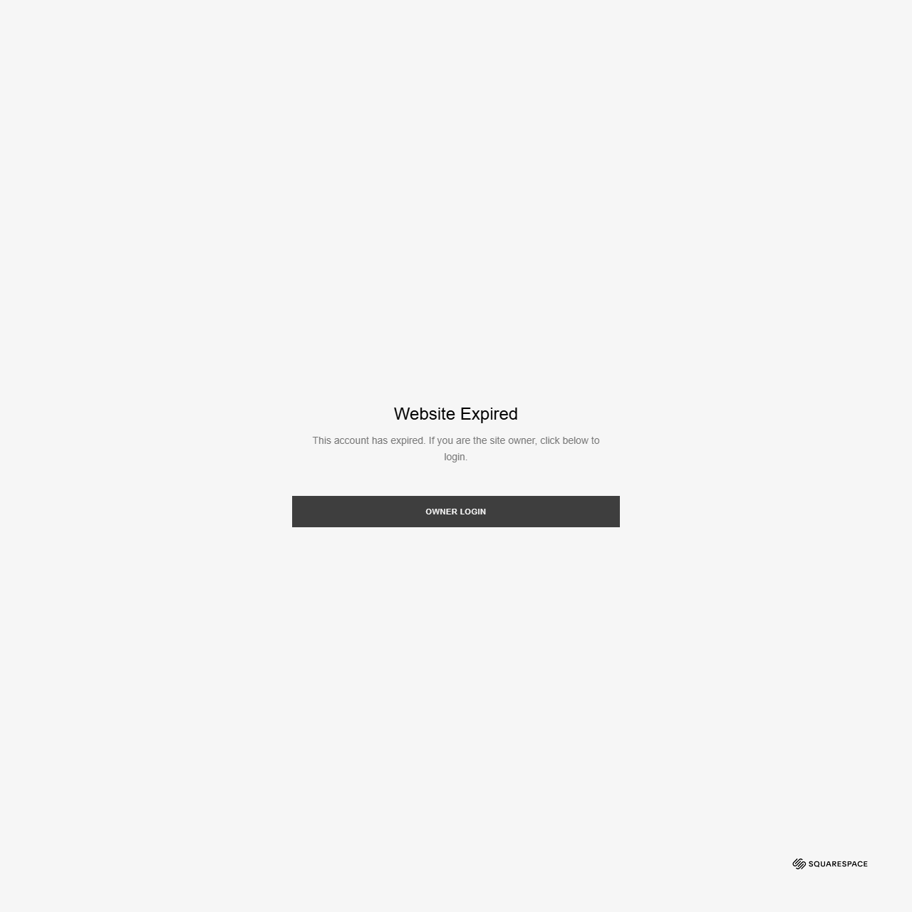 Squarespace - Website Expired